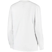 Women's Pressbox White Clemson Tigers Big Block Whiteout Long Sleeve T-Shirt