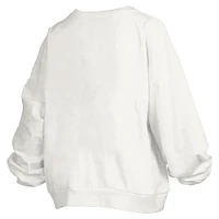 Sweat-shirt surdimensionné à logo rétro Janice des Clemson Tigers pour femme Pressbox White