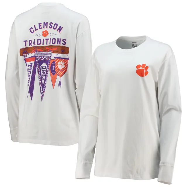 Lids Georgia Bulldogs Pressbox Women's Traditions Pennant Long Sleeve T- Shirt - White