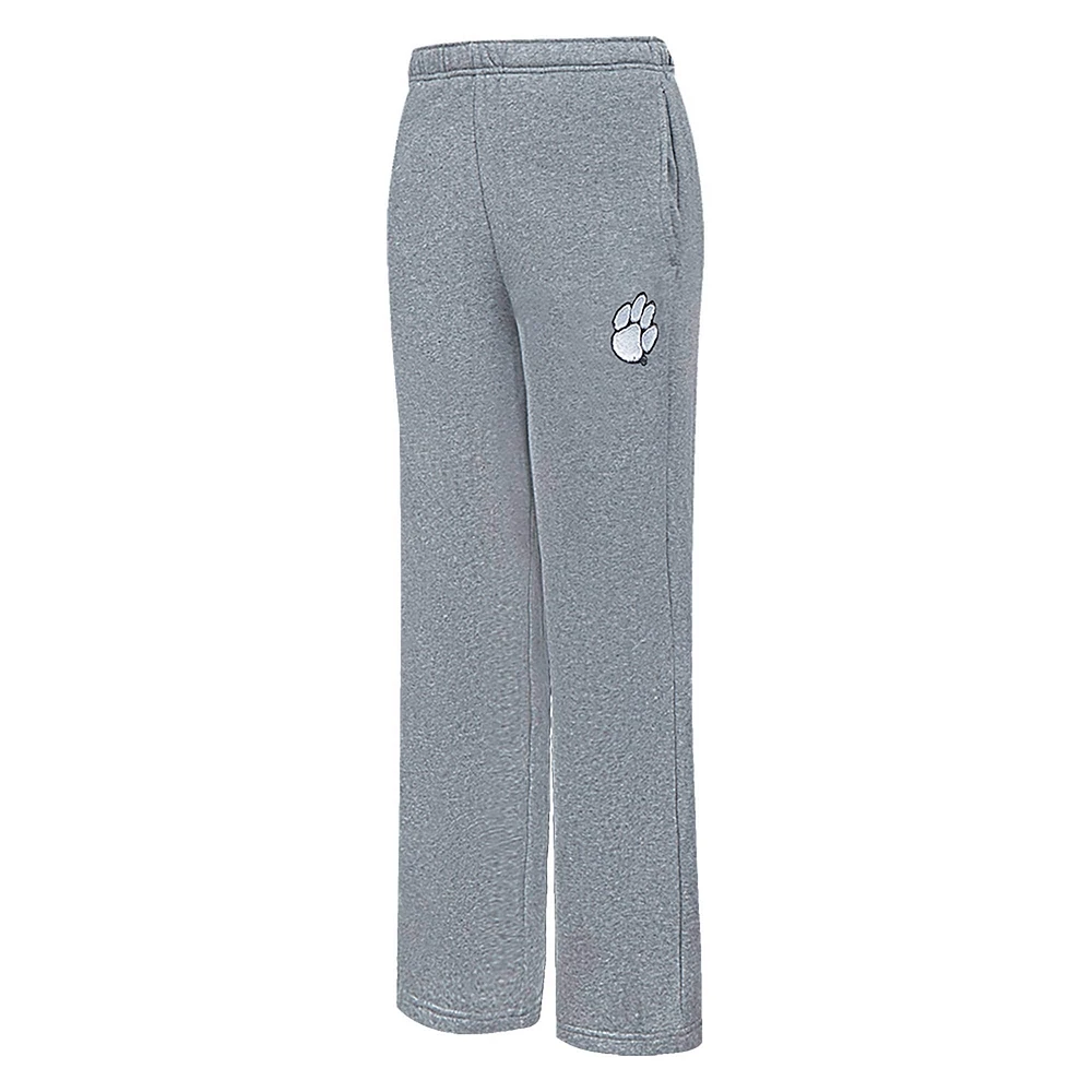 Women's Pro Standard Heather Charcoal Clemson Tigers Tonal Neutral Relaxed Fit Fleece Sweatpants