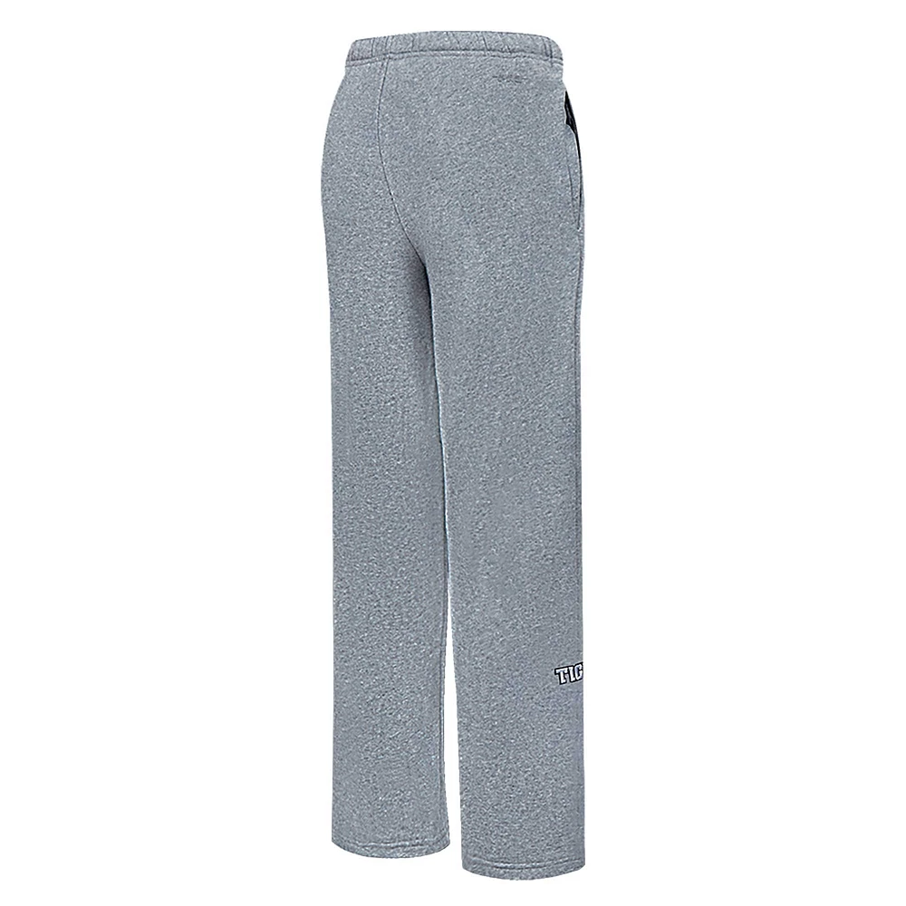 Pantalon de survêtement en polaire coupe décontractée Pro Standard Heather Charcoal Clemson Tigers ton sur neutre pour femme