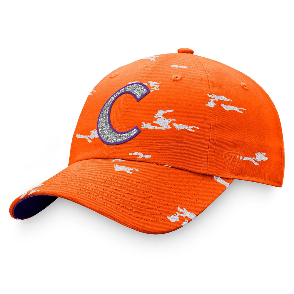 Women's Top of the World Orange Clemson Tigers OHT Military Appreciation Betty Adjustable Hat