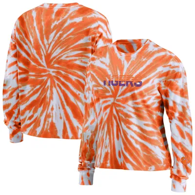 Clemson Tigers WEAR by Erin Andrews Women's Tie-Dye Long Sleeve T-Shirt - Orange