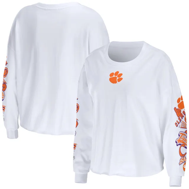 NFL WEAR by Erin Andrews Women's Celebration Cropped Long Sleeve T