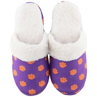 Chaussons en fausse fourrure ZooZatz Clemson Tigers pour femmes