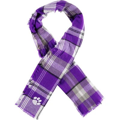 Écharpe de couverture en tartan ZooZatz Clemson Tigers pour femme