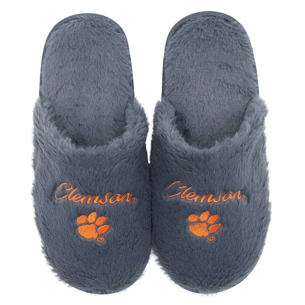 Pantoufles en fausse fourrure ZooZatz Clemson Tigers Team pour femmes