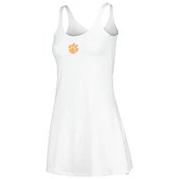 Robe blanche à encolure dégagée avec logo Clemson Tigers ZooZatz pour femme