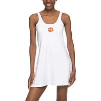 Women's ZooZatz White Clemson Tigers Logo Scoop Neck Dress