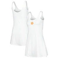 Robe blanche à encolure dégagée avec logo Clemson Tigers ZooZatz pour femme