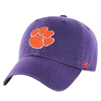 Casquette réglable Clean Up pour jeunes '47 Purple Clemson Tigers