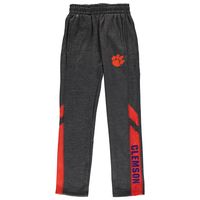 Youth Colosseum Heathered Charcoal Clemson Tigers Fleece Pants