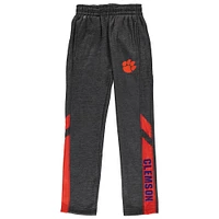 Youth Colosseum Heathered Charcoal Clemson Tigers Fleece Pants