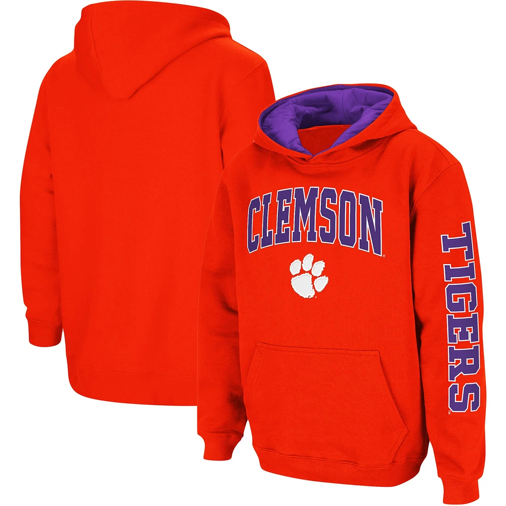 Chandail à capuchon Colosseum Orange Clemson Tigers 2-Hit Team pour jeune