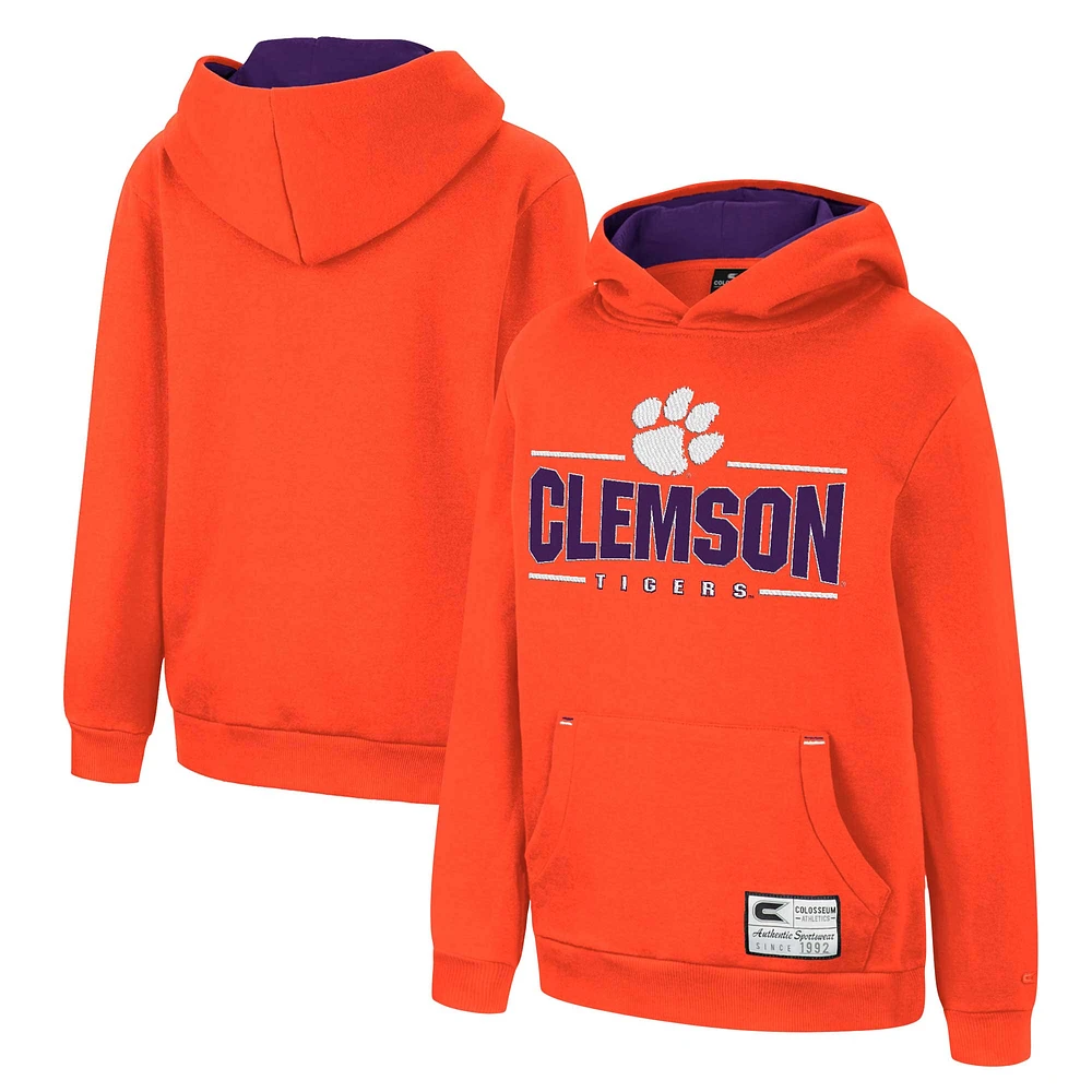 Youth Colosseum Orange Clemson Tigers Lead Guitarists Pullover Hoodie