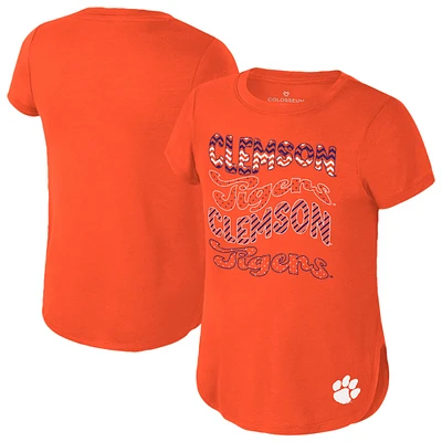 T-shirt Rogan orange pour jeunes des Tigers de Clemson Colosseum