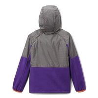 Youth Columbia Gray Clemson Tigers Flanker Raglan Full-Zip Hoodie