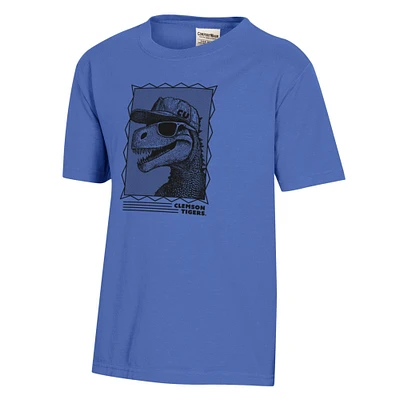 T-shirt à casquette Dino ComfortWash pour jeunes, bleu, Clemson Tigers