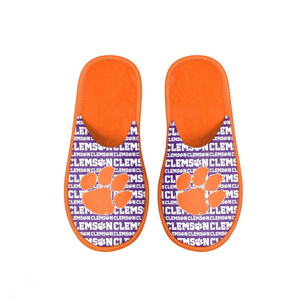 Youth FOCO Clemson Tigers Scuff Wordmark Slide Slippers