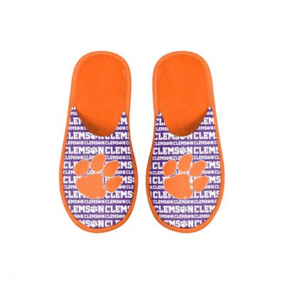 Youth FOCO Clemson Tigers Scuff Wordmark Slide Slippers