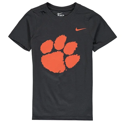 T-shirt à logo en coton Nike Clemson Tigers anthracite pour enfant