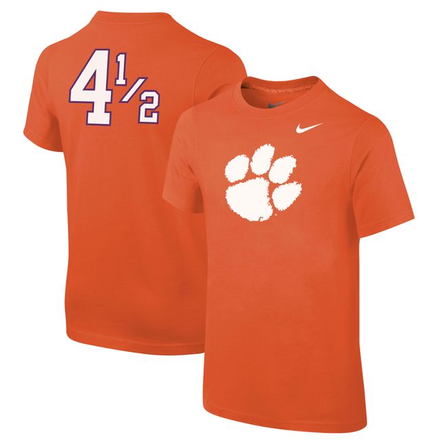 T-shirt joueur Nike Orange Clemson Tigers Disney+ #4½ pour jeune