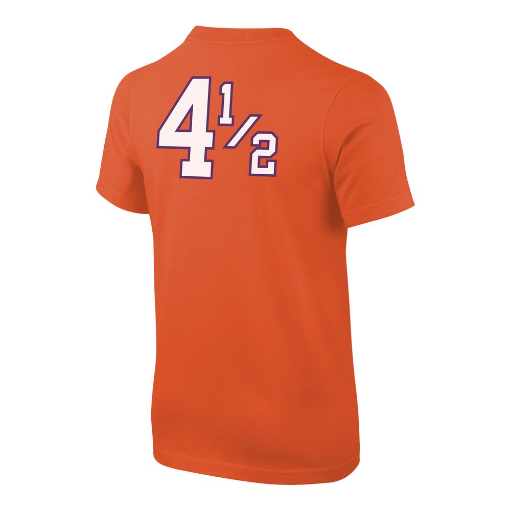 Nike Youth Nike Orange Clemson Tigers Disney+ #4½ Player T-Shirt