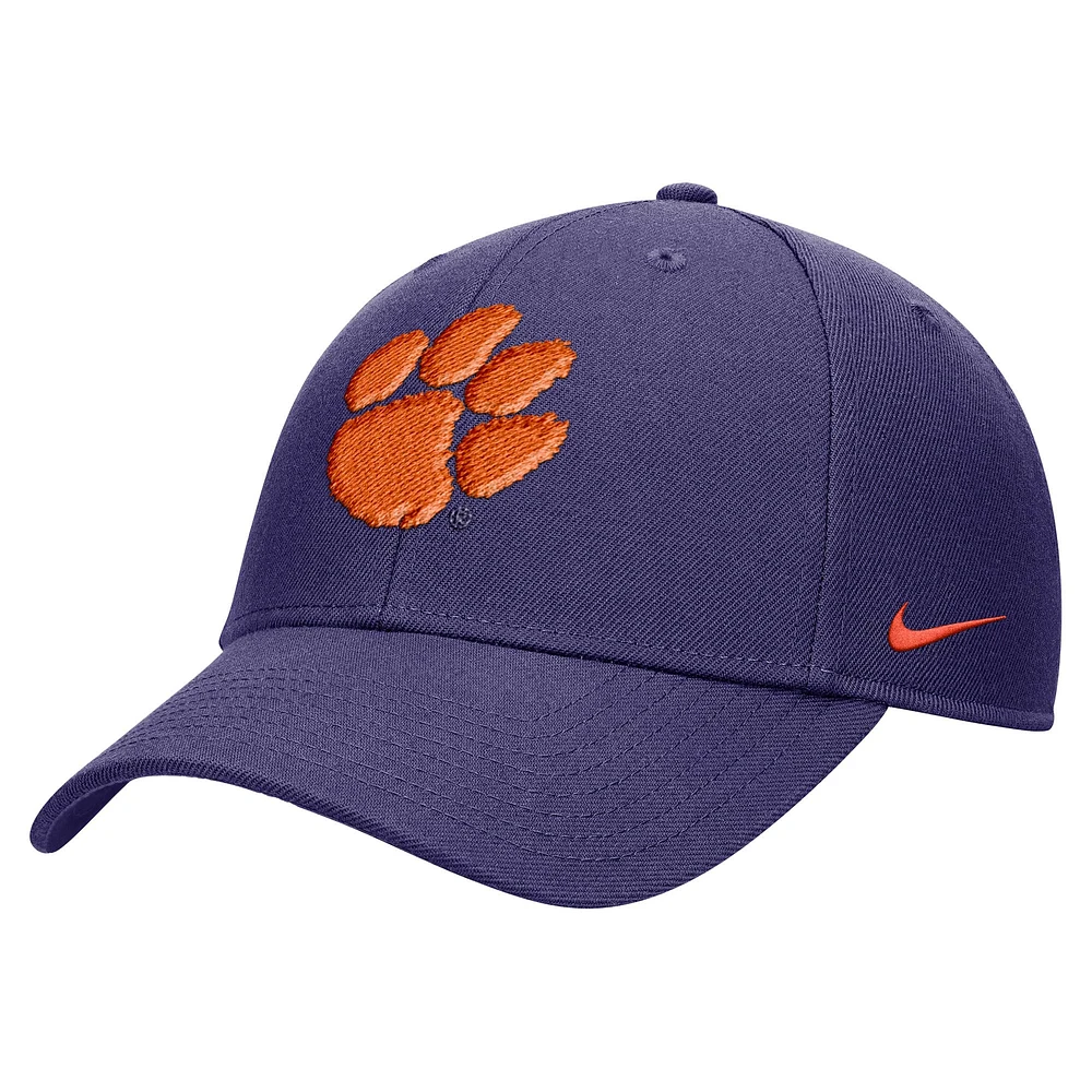 Casquette réglable Nike Violet Clemson Tigers 2024 Sideline Club pour jeune