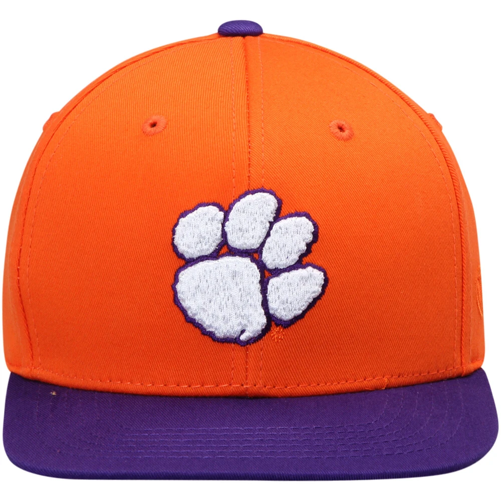 Casquette ajustable Top of the World Orange Clemson Tigers Maverick Snapback pour jeune