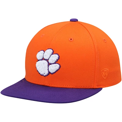 Casquette ajustable Top of the World Orange Clemson Tigers Maverick Snapback pour jeune