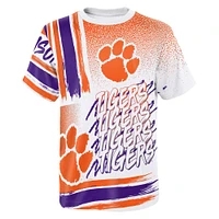 T-shirt blanc Clemson Tigers Gametime Multi-Hit pour jeune