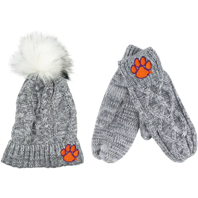 Lids Clemson Tigers Top of the World Youth Line Up Cuffed Knit Hat with Pom  - Purple