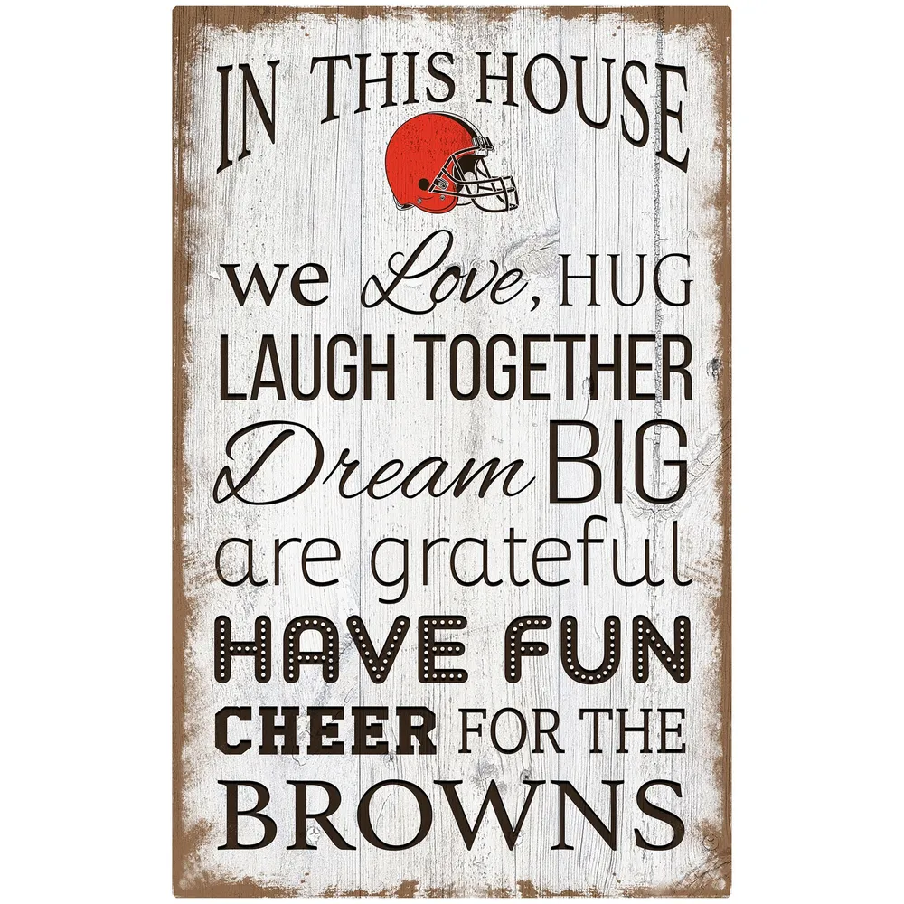 Lids Cleveland Browns 11'' x 19'' Team In This House Sign