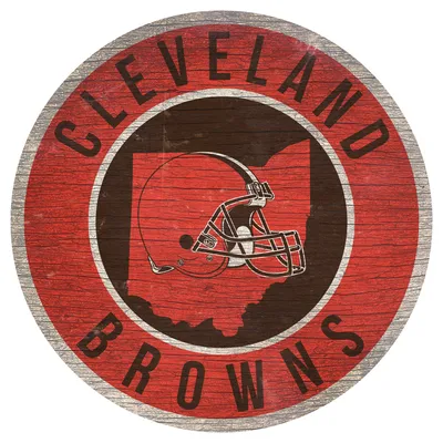 Cleveland Browns 12'' x 12'' State Circle Sign