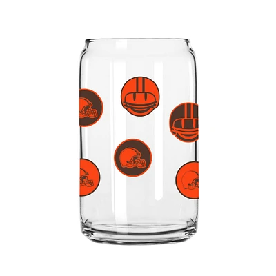 Browns de Cleveland 16 oz. Smiley peut verre