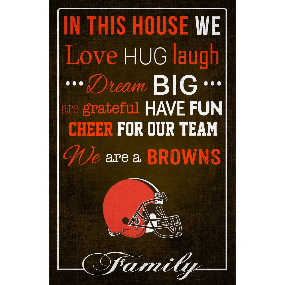 WinCraft Cleveland Browns 11'' x 17'' Flag Wood Sign