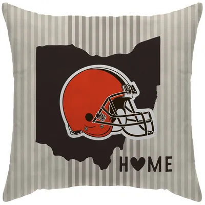 Cleveland Browns 18'' x 18'' Helmet Logo Duck Cloth Décor Pillow Cover