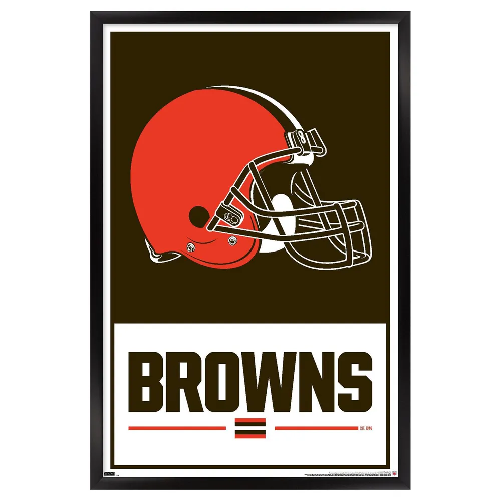 Cleveland Browns 24.25'' x 35.75'' Framed Helmet Poster