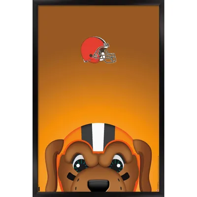 Cleveland Browns 24.25'' x 35.75'' Framed Minimalist Mascot Poster