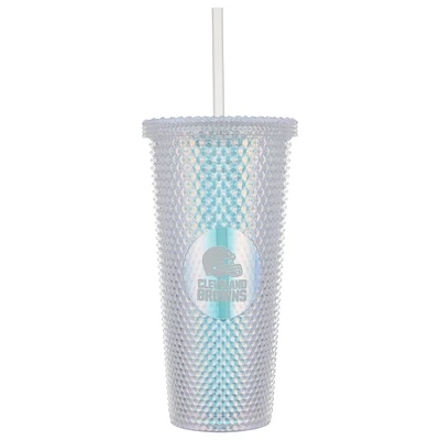 Cleveland Browns 24oz. Iridescent Studded Travel Tumbler with Straw