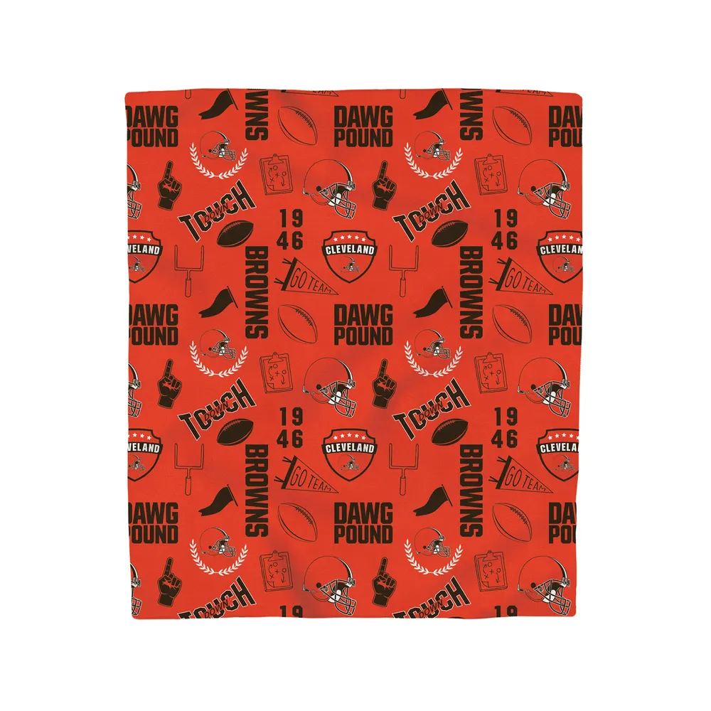 Lids Cleveland Browns 50'' x 60'' Collage Icons Polar Fleece