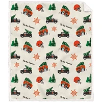 Couverture polaire en flanelle Sherpa pour camionnette de vacances Cleveland Browns 50'' x 60''