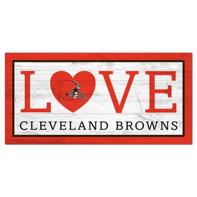 Cleveland Browns 6'' x 12'' Team Love Sign