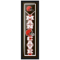 Cleveland Browns 6'' x 22'' Man Cave encadré - Oeuvre