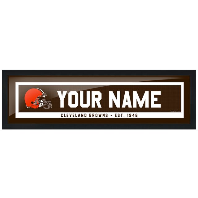 Cadre de barre de nom personnalisé de 6 po x 22 po Cleveland Browns