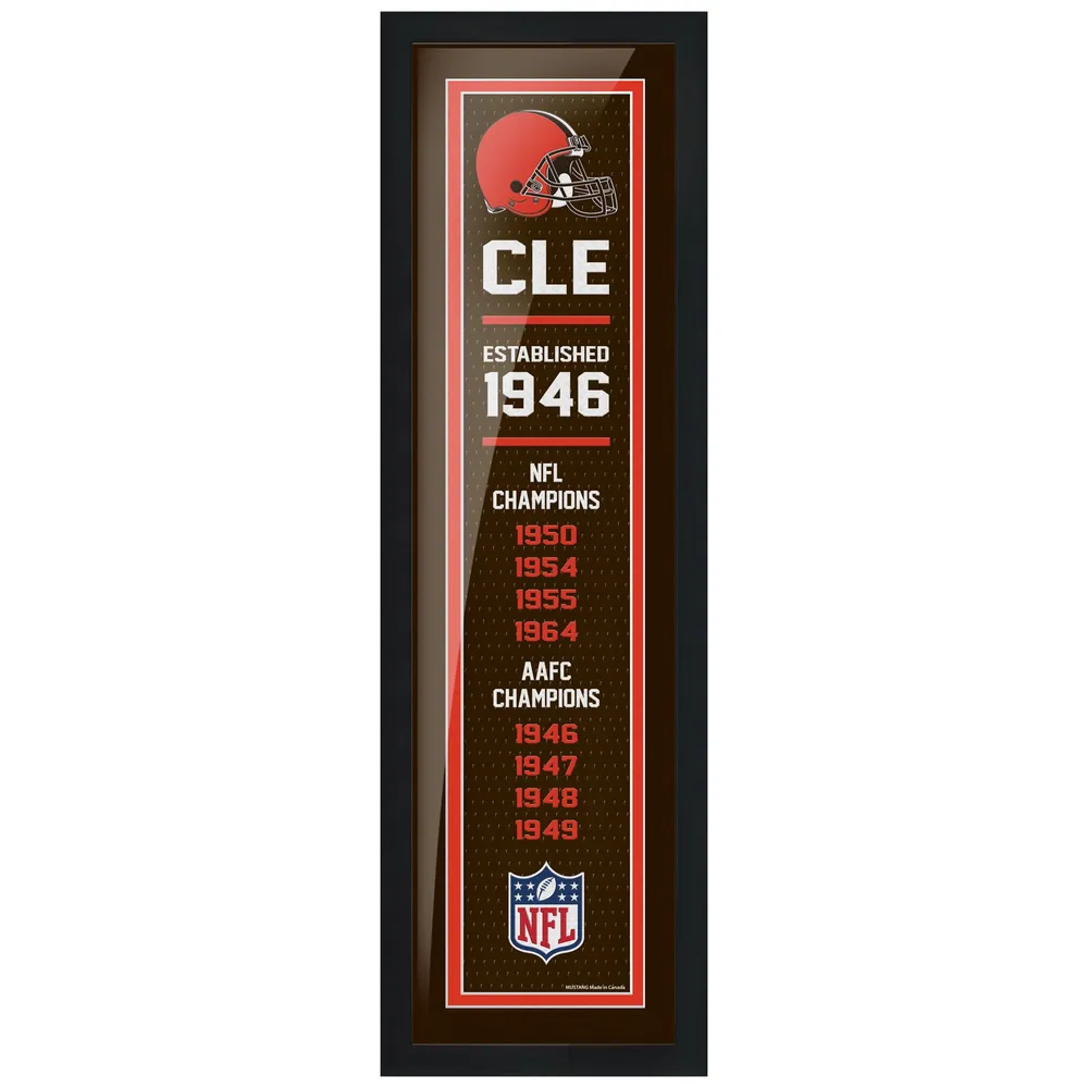 Cleveland Browns - Œuvre encadrée Team Empire de 6 `` x 22 ''