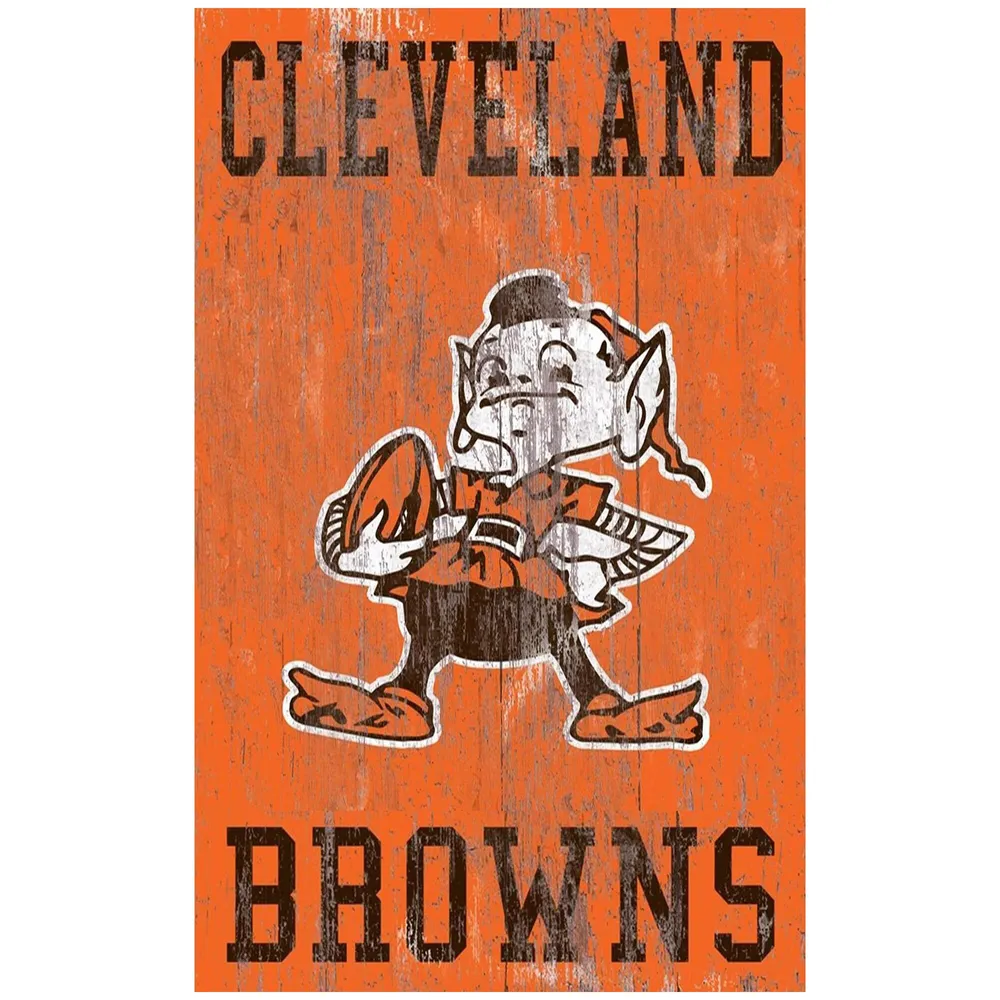 NFL Cleveland Browns Distressed Logo Cutout Sign