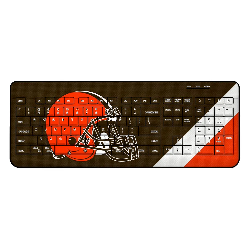 Browns helmet concept with a front view to show the stripes