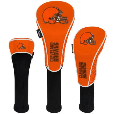 Cleveland Browns Driver Fairway Hybrid Set of Three Headcovers