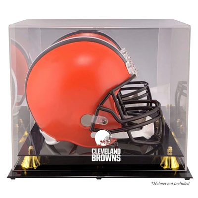 Cleveland Browns Golden Classic Helmet Display Case with Mirrored Back